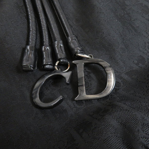 Christian Dior Trotter Pattern Handbag Nylon Material Black - Picture 7 of 9